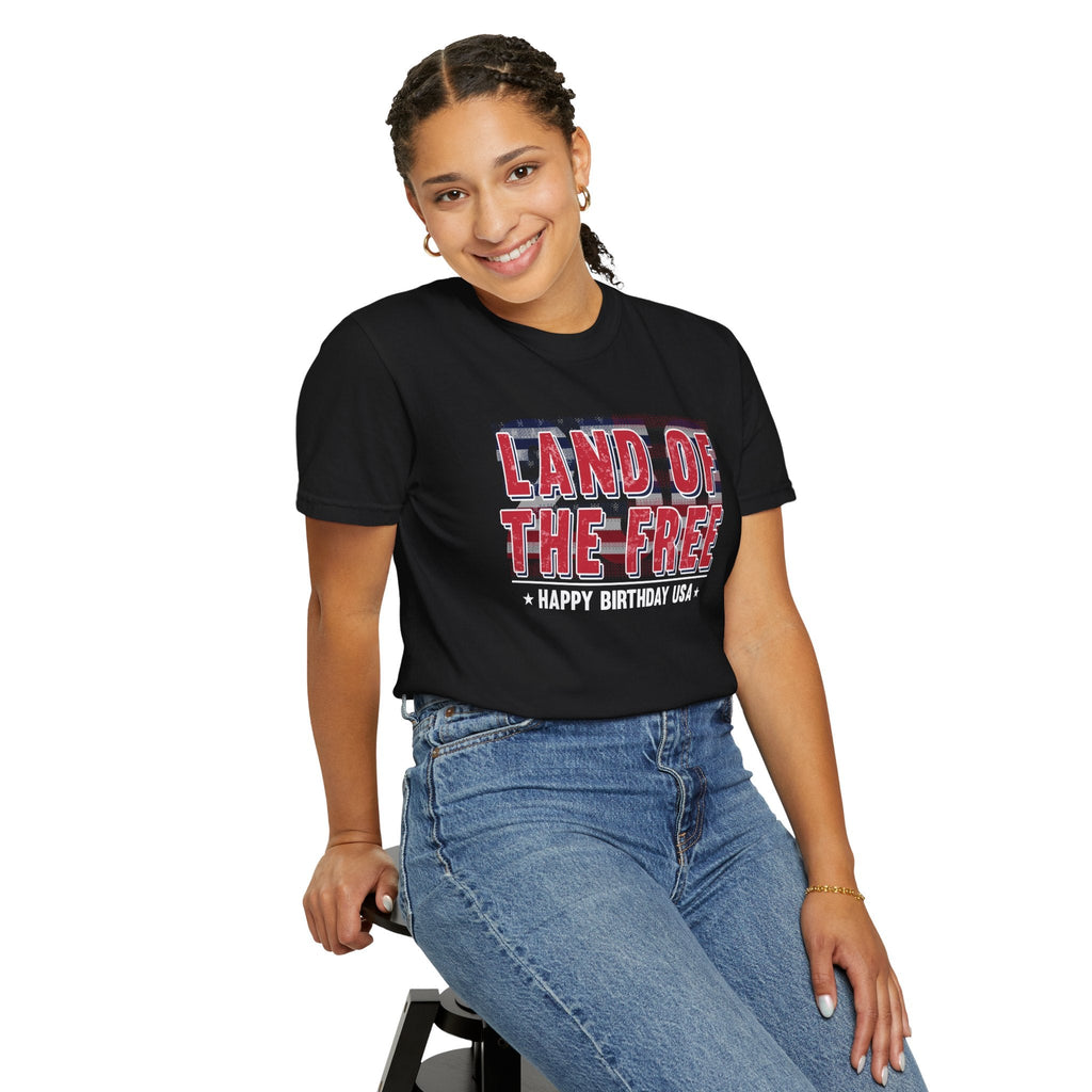 America 250 – “Land of the Free” Happy Birthday USA T-Shirt
