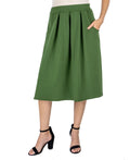 24seven Comfort Apparel Womens Classic Knee Length Skirt, small