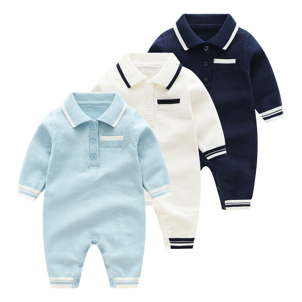 New Autumn Knitted Romper for Babies in Multiple Colors
