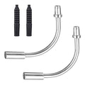 Giantree Bike V Brake Noodle Cable Guide Pipe 4Pcs Brake Noodle Cable Guide Pipe and End Caps Accessories Bicycle Brake Pipe with Rubber Boots for Mountain and Road Bicycle Riding Set(90° Noodles)