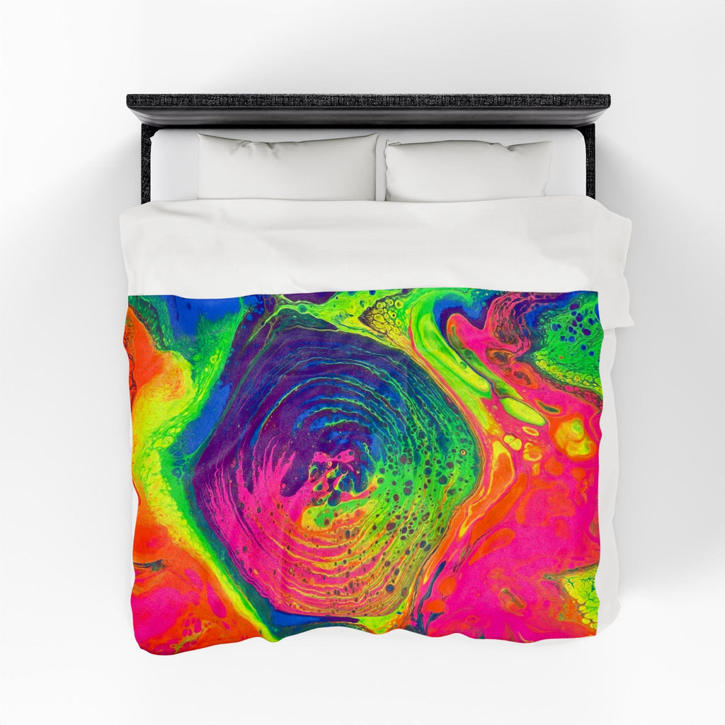 Bespattered Facade Tasty Neons Velveteen Plush Blanket | 3 Sizes