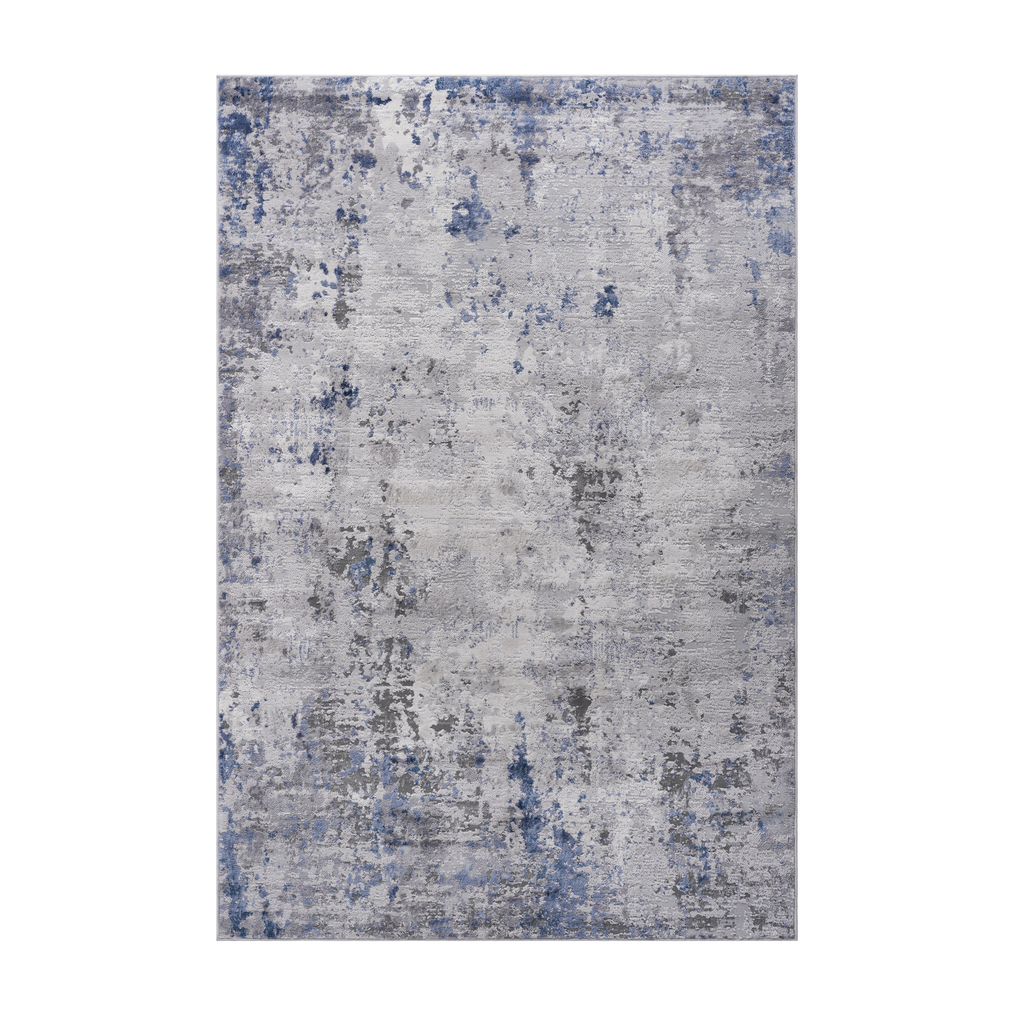 NAAR MARFI Collection 5X7 Silver / Blue / Abstract Area Rug