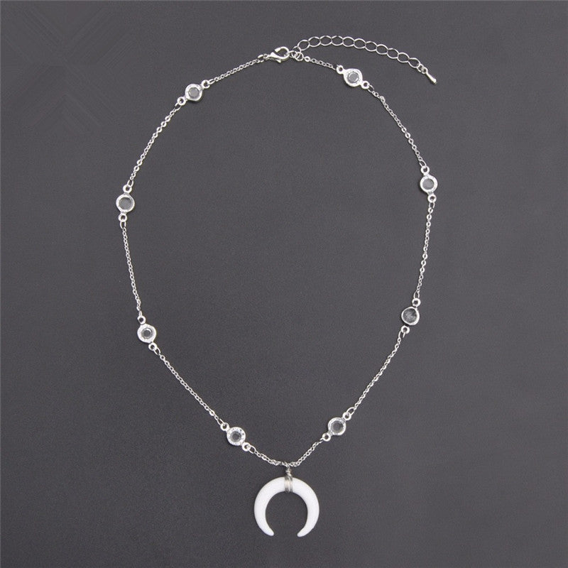 Crescent Moon Clavicle Necklace