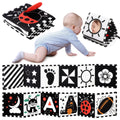 URMYWO Black and White Baby Toys High Contrast Newborn Toys 0-3 Months Brain Development Soft Baby BookTummy Time Toys Infant Sensory Toys 0-6-12 Months Visual Stimulation Montessori Toy Gift
