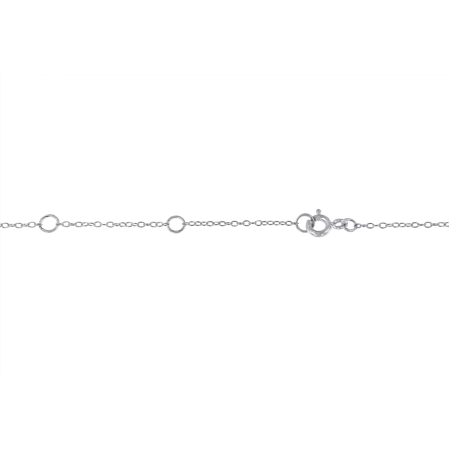Sterling Silver Treated Diamond By Yard Necklace (3/4 cttw, Blue Color, I2-I3 Clarity)
