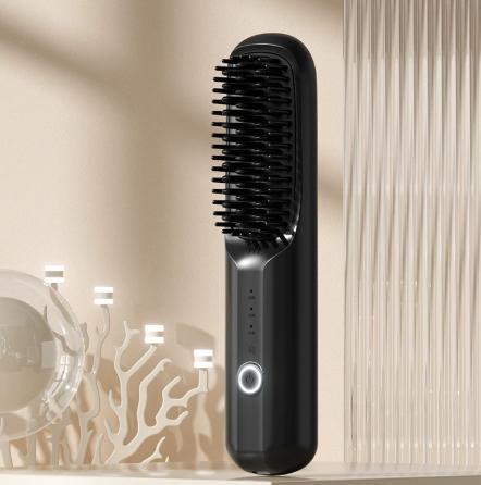 Women's Home Anion Wireless Portable Hair Curler And Straightener Dual-use Electric Comb
