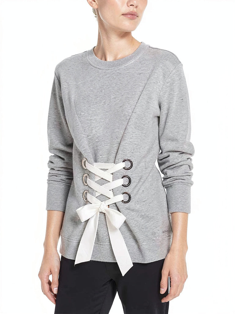 Derek Lam 10 Crosby Lace-Up Sweatshirt, Size XS