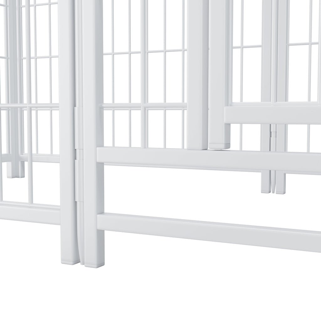 Dog Playpen Indoor 24 inch 8 Panels Metal Dog Pen Pet Dog Fence Outdoor Exercise Pen with Doors, Heavy Duty Dog Fence Puppy Pen for Large Medium Small Dogs Indoor Outdoor Foldable Pet Exercise Pen