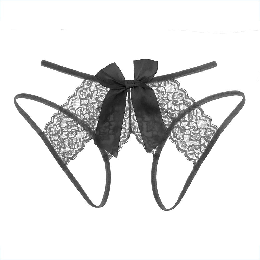Women's Bowknot Lace Thong for Festivals and Daily Wear