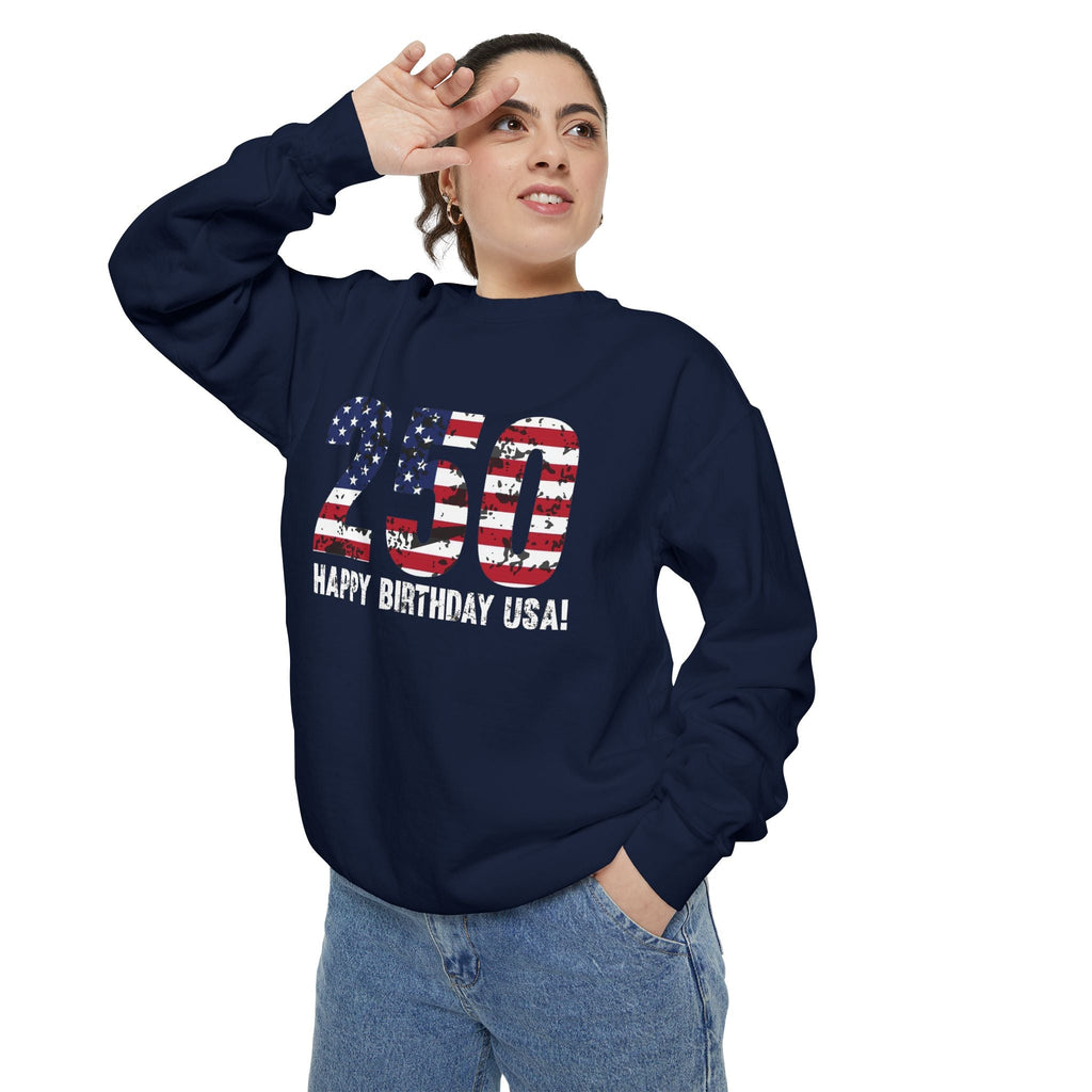 America 250 – Happy Birthday USA “Flag in 250” Sweatshirt