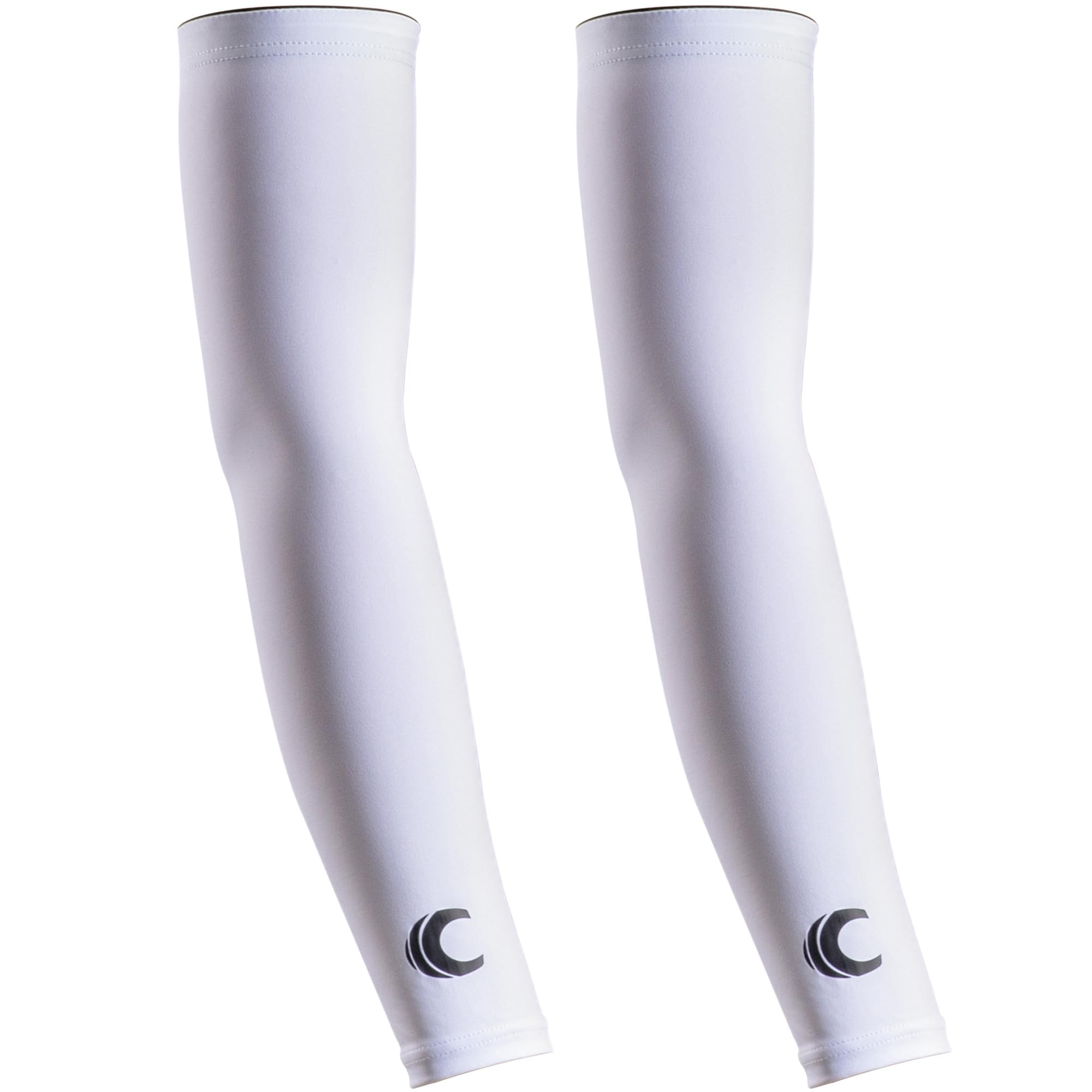 Cannon Sports Cooling Arm Sleeves for Men and Women Breathable Moisture-Wicking Sun Protection Clothing (Pair) (White XX-Large)