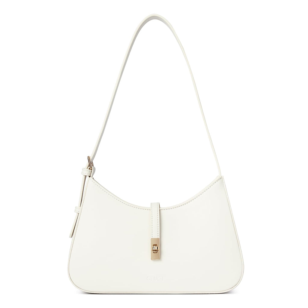 CLUCI Shoulder Bag for Women Purses for Women Handbag Hobo Bags for Women Vegan Leather Crossbody Purse with Adjustable Strap White
