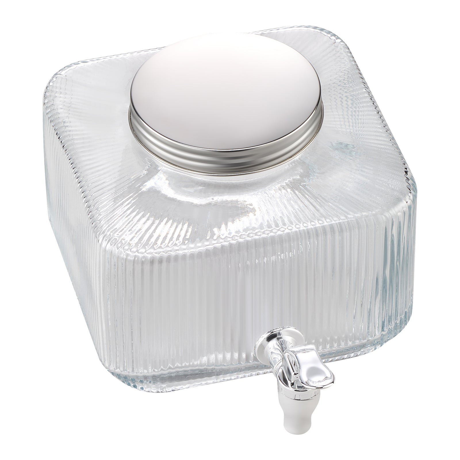 Drink Dispenser 0.8 Gal Beverage Dispenser for Parties Glass with Spigot