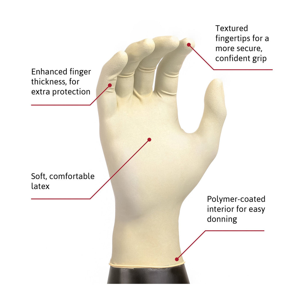Diamond Grip™ Latex Exam Glove, Extra Large, White MF-300-XL