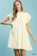 Umgee Ruffle Flutter Sleeve Dress