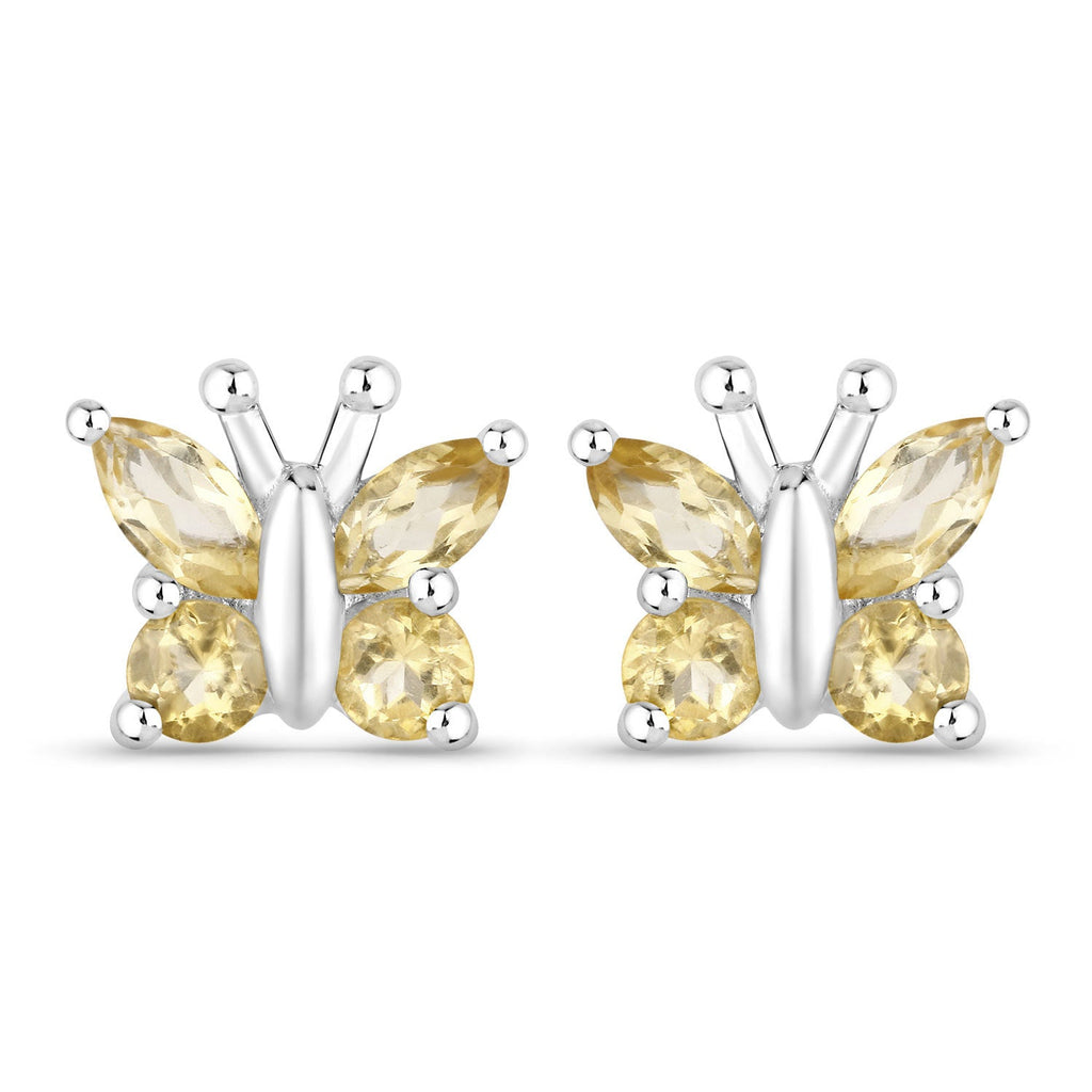 0.88 Carat Genuine Citrine .925 Sterling Silver Earrings