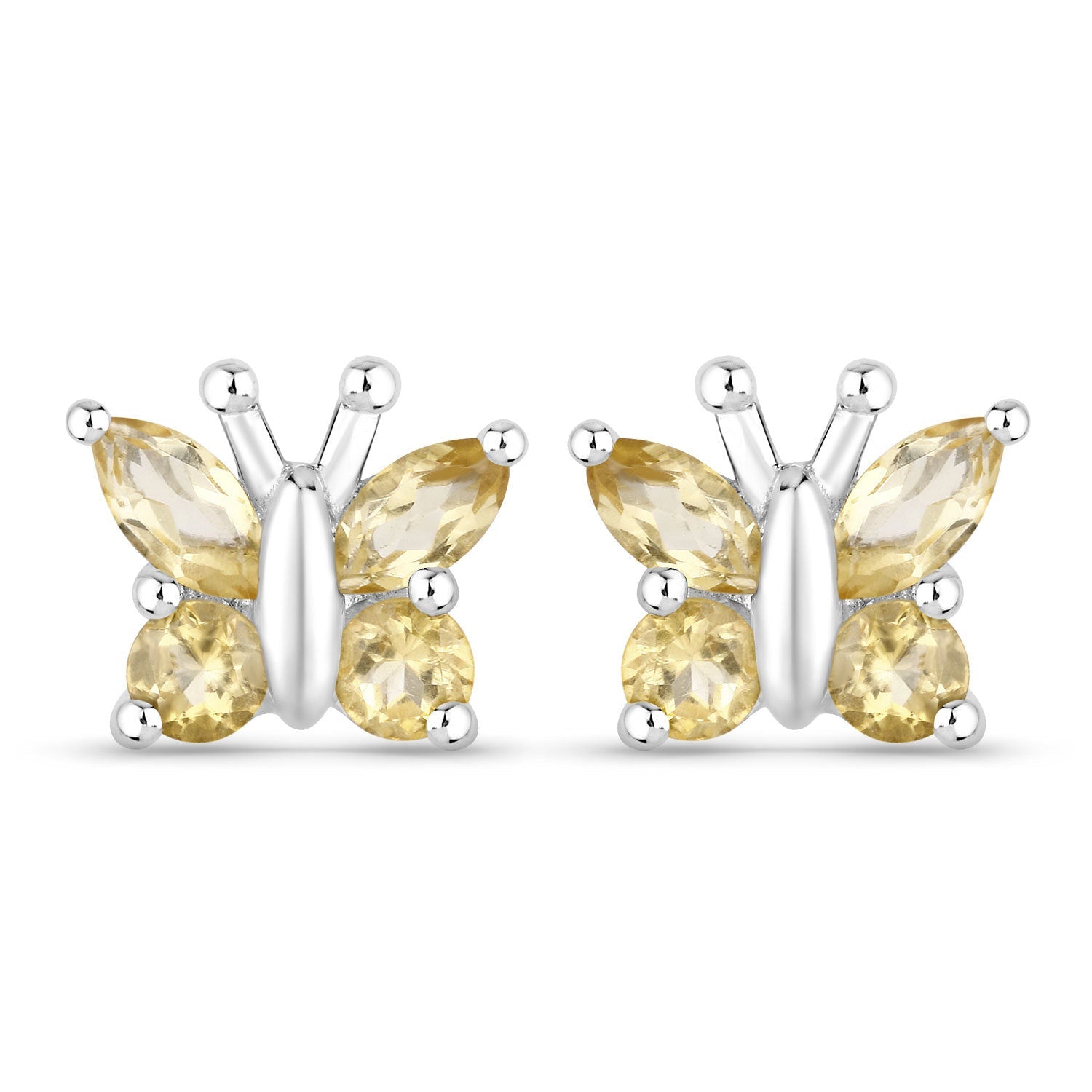 0.88 Carat Genuine Citrine .925 Sterling Silver Earrings