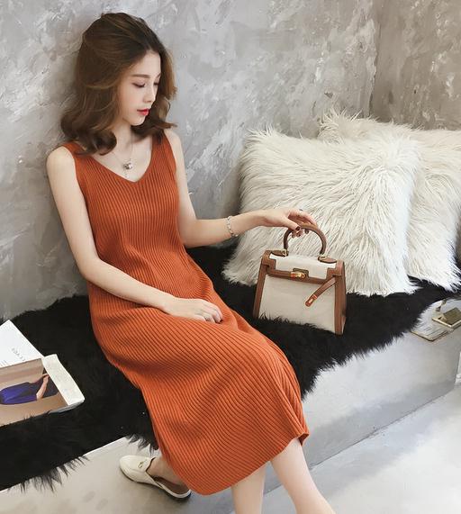 Strap Dress, A-Line Base Dress, Midi Dress