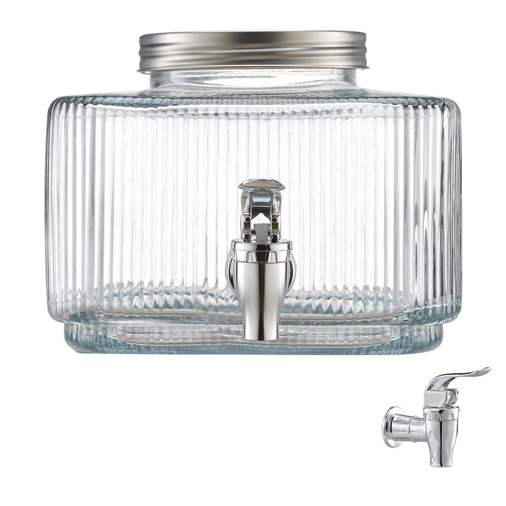 Drink Dispenser 0.8 Gal Beverage Dispenser for Parties Glass with Spigot
