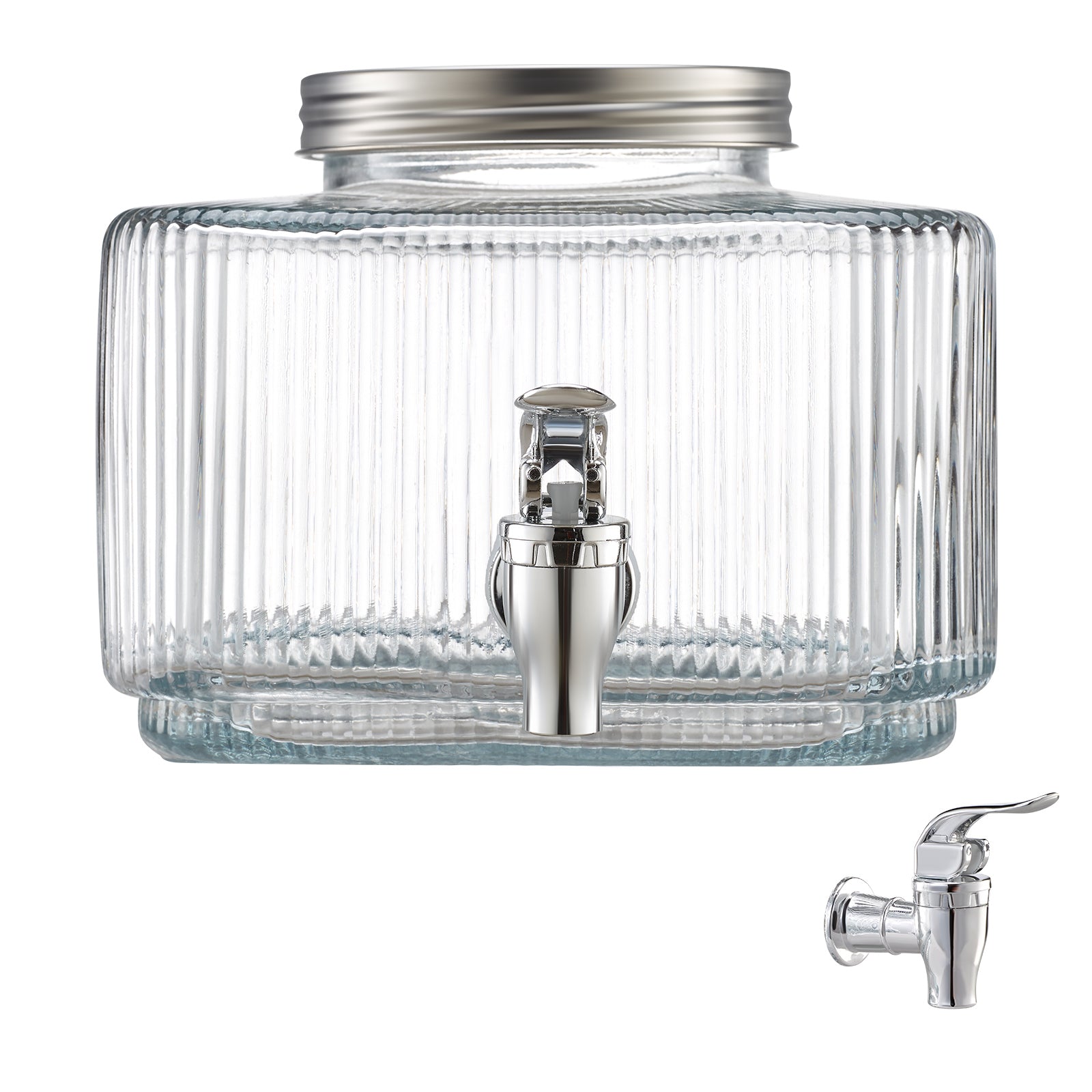 Drink Dispenser 0.8 Gal Beverage Dispenser for Parties Glass with Spigot