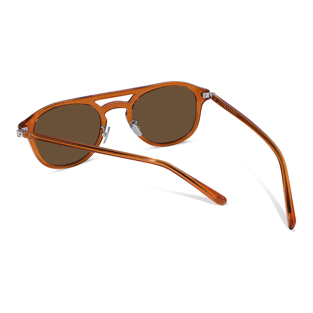 Coast 50mm Double Bridge Sunglasses | Burnt Orange