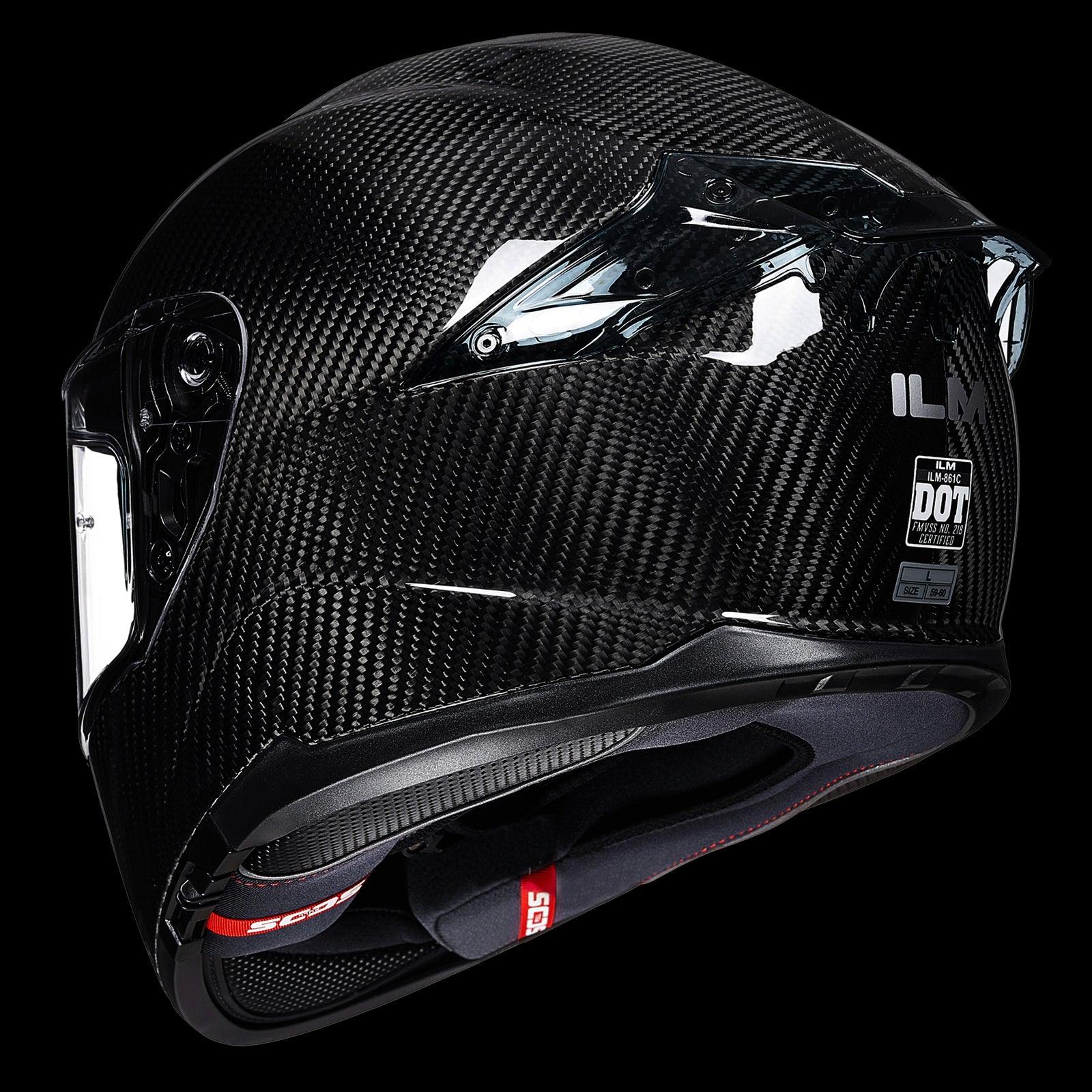 ILM Full Face Motorcycle Carbon Fiber Helmet Model 861C