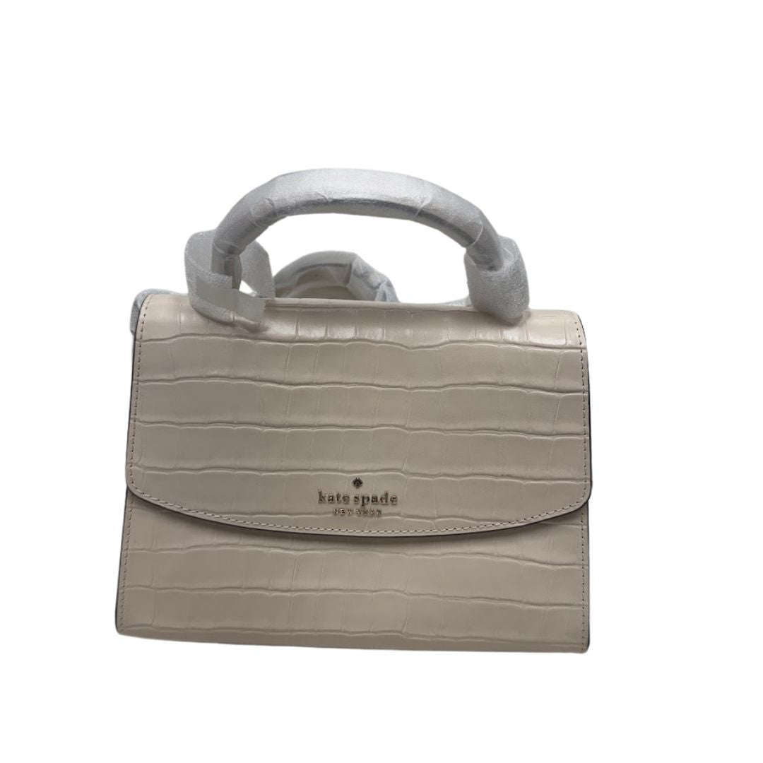Kate Spade Darcy Croco Embossed Leather Top Handle Satchel, Beige