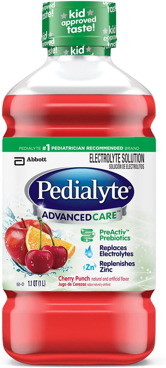 Pedialyte Advanced Care Oral Electrolyte Solution Cherry Punch - 33.8 oz