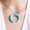 Stylish Crescent Moon Pendant Necklace