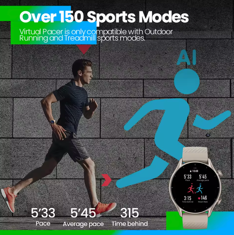 Smartwatch: GPS, Alexa, 150+ Sports Modes