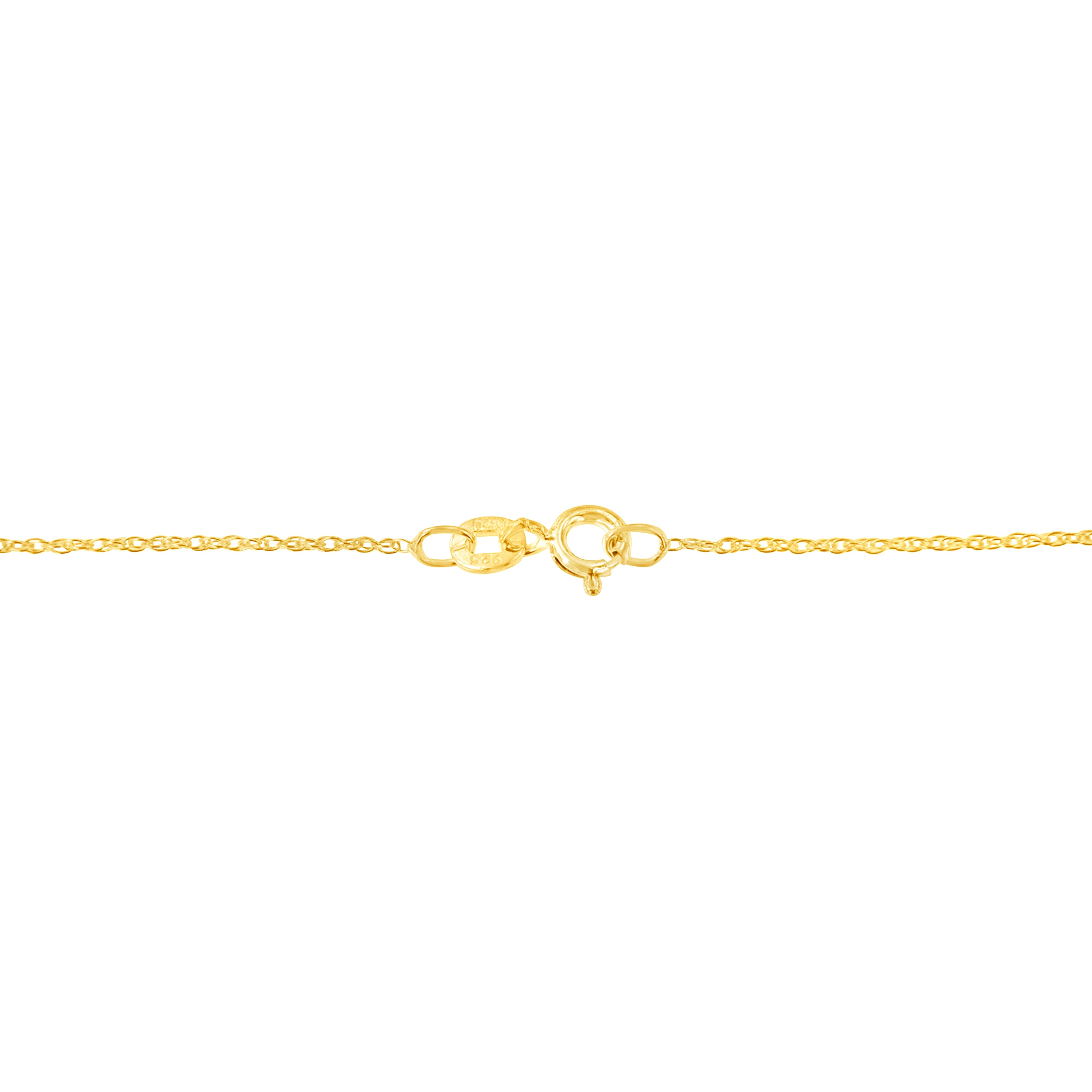 14K Yellow Gold Plated .925 Sterling Silver 1.00 Cttw Baguette Diamond Composite Open Heart 18" Inch Pendant Necklace (I-J Color, I1-I2 Clarity)