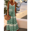 2019 New Plus Size Bohemian Deep V Neck Dress