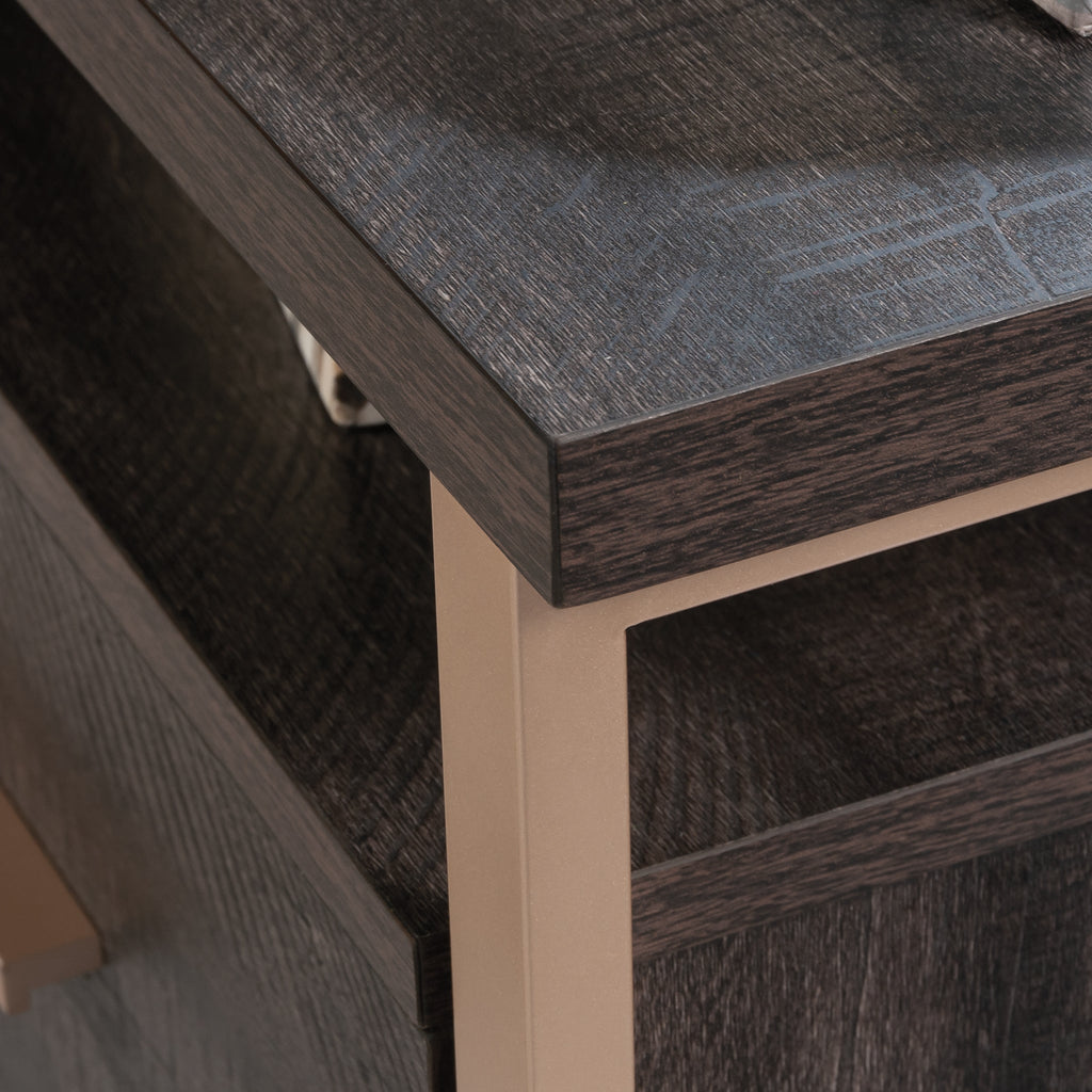 L-Shaped Desk, Black finish