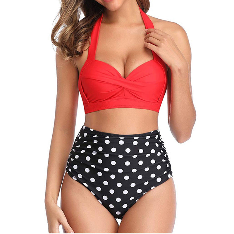 New High-Waisted Printed Bikini Swimwear for Wholesale