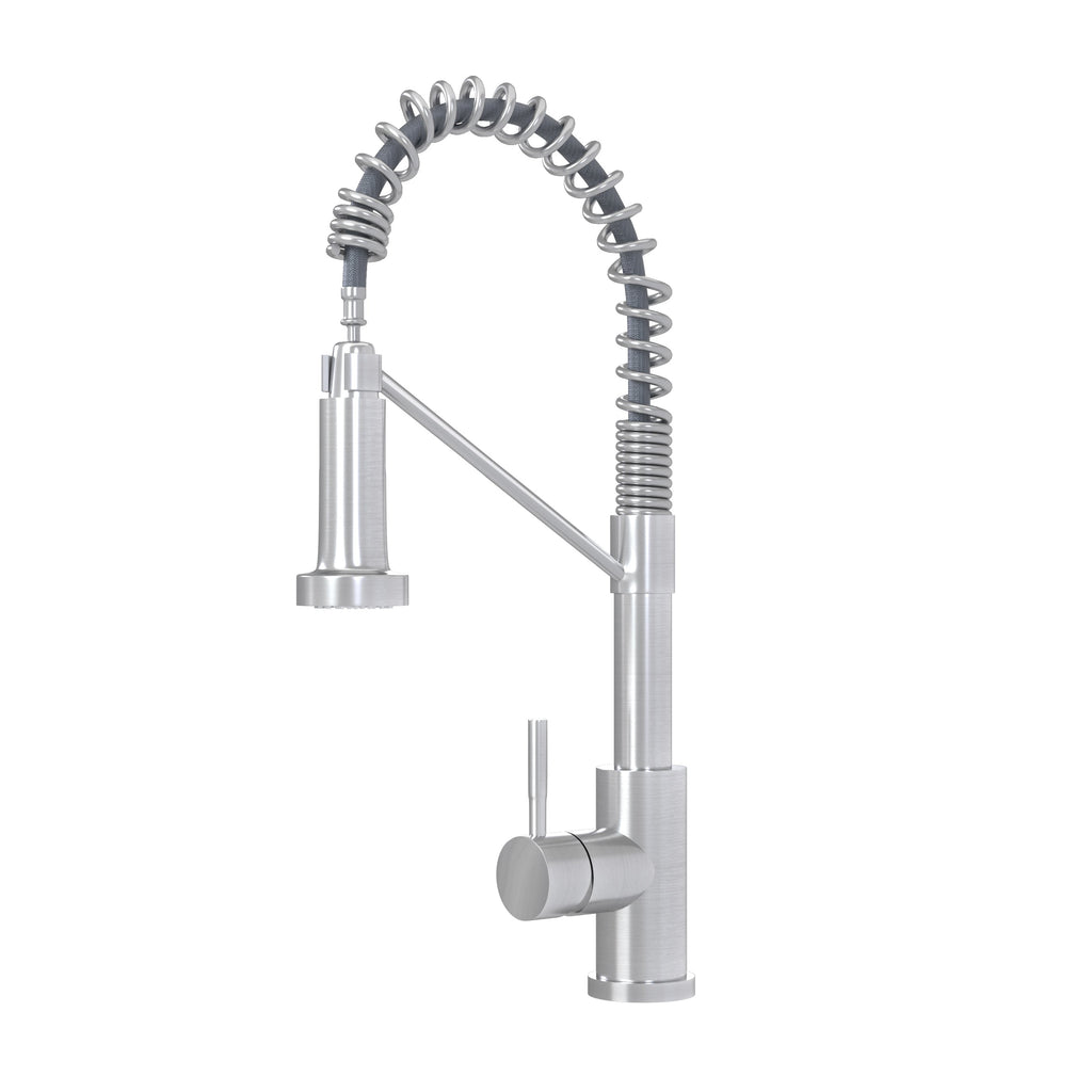 Bothwa Home CUPC Certified 19' Single Handle Kitchen Faucet (Brushed Nickel Finish)
