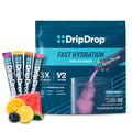 DripDrop Hydration - Bold Variety Pack - Electrolyte Drink Mix Single Serve Hydration Powder Packets - Watermelon Berry Lemon Orange | Non-GMO Gluten Free Vegan | 32 Sticks