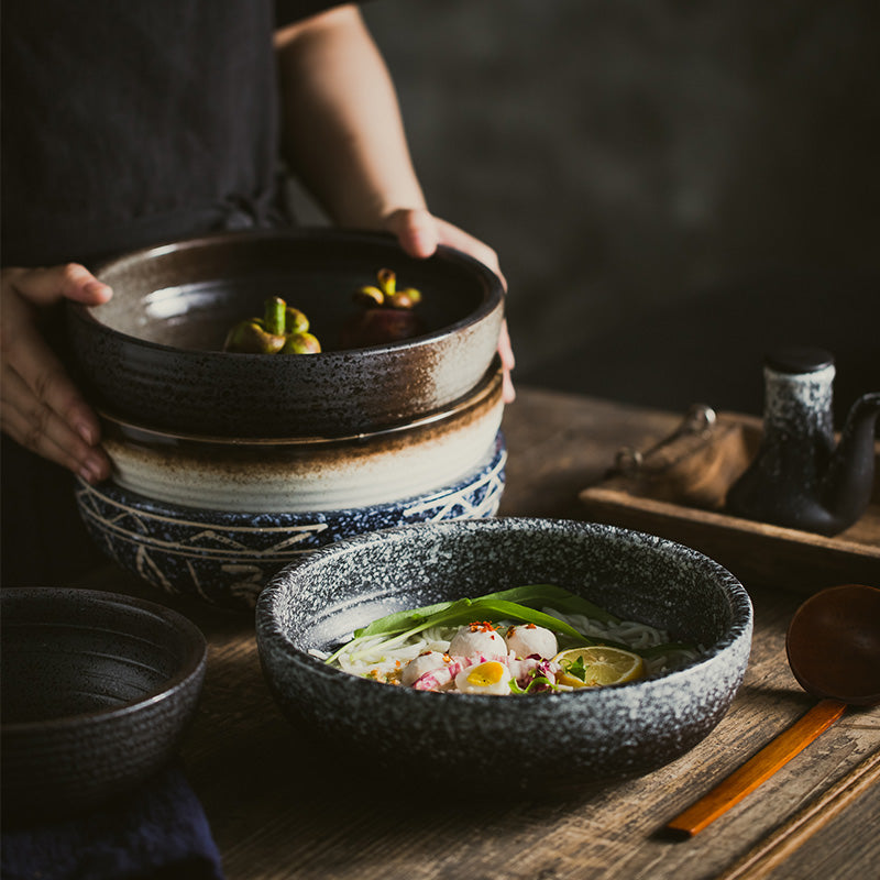 Large Vintage Soup Bowl for Hot Pot and Noodles