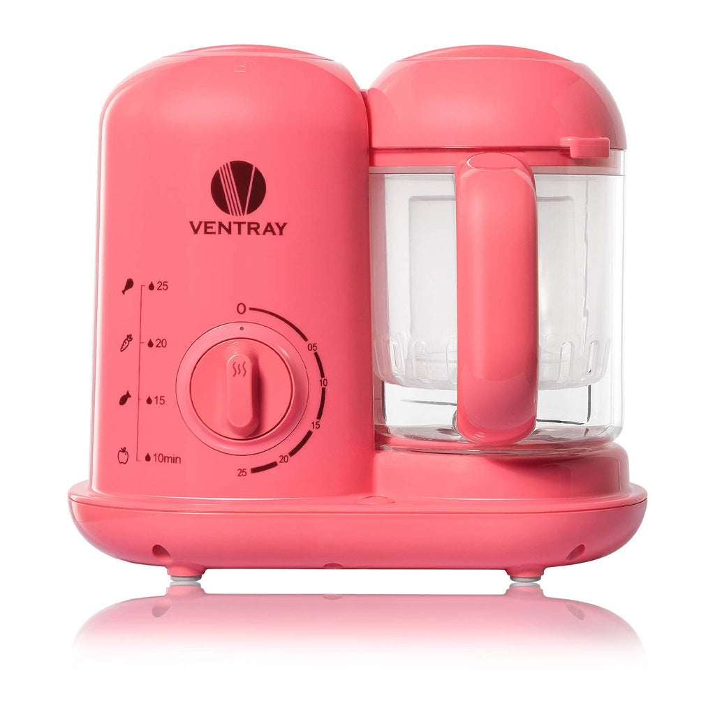 Ventray Baby Food Maker Puree Food Processor Steamer Blender Cooker Warmer Machine for Baby Toddler All-in-one Auto Cooking Easy Clean and BPA-Free - Pink