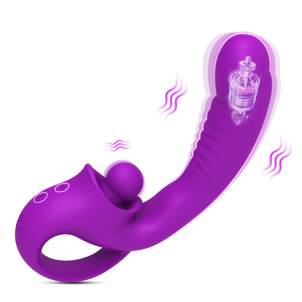 "New 10-Speed Dual Motor Vibrating Licking Toy for Women"