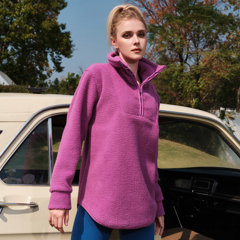 Thickened Cashmere Polar Fleece Women's Sports Jacket