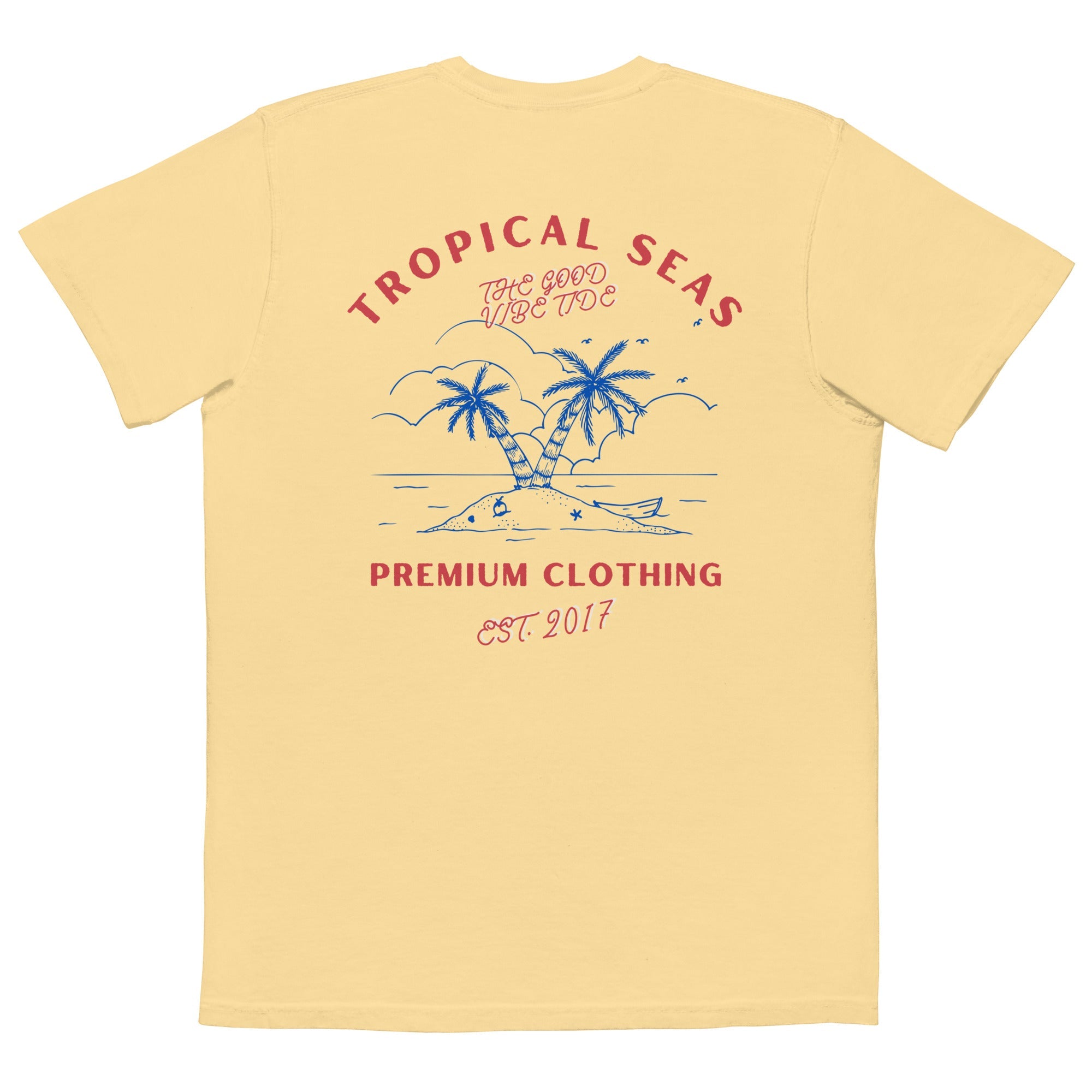 Tropical 4th of July Pocket T-shirt