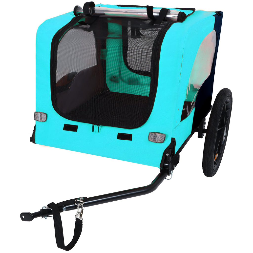 Pet Bike Trailer Dog Cart for Bicycle,Suitable for Small and Medium Pets, Easy Folding Cart Frame, Quick Release Wheel, Non-Slip Floor, Internal Leash