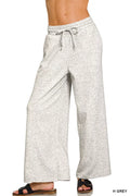 Zenana Scuba Drawstring Wide Leg Pants