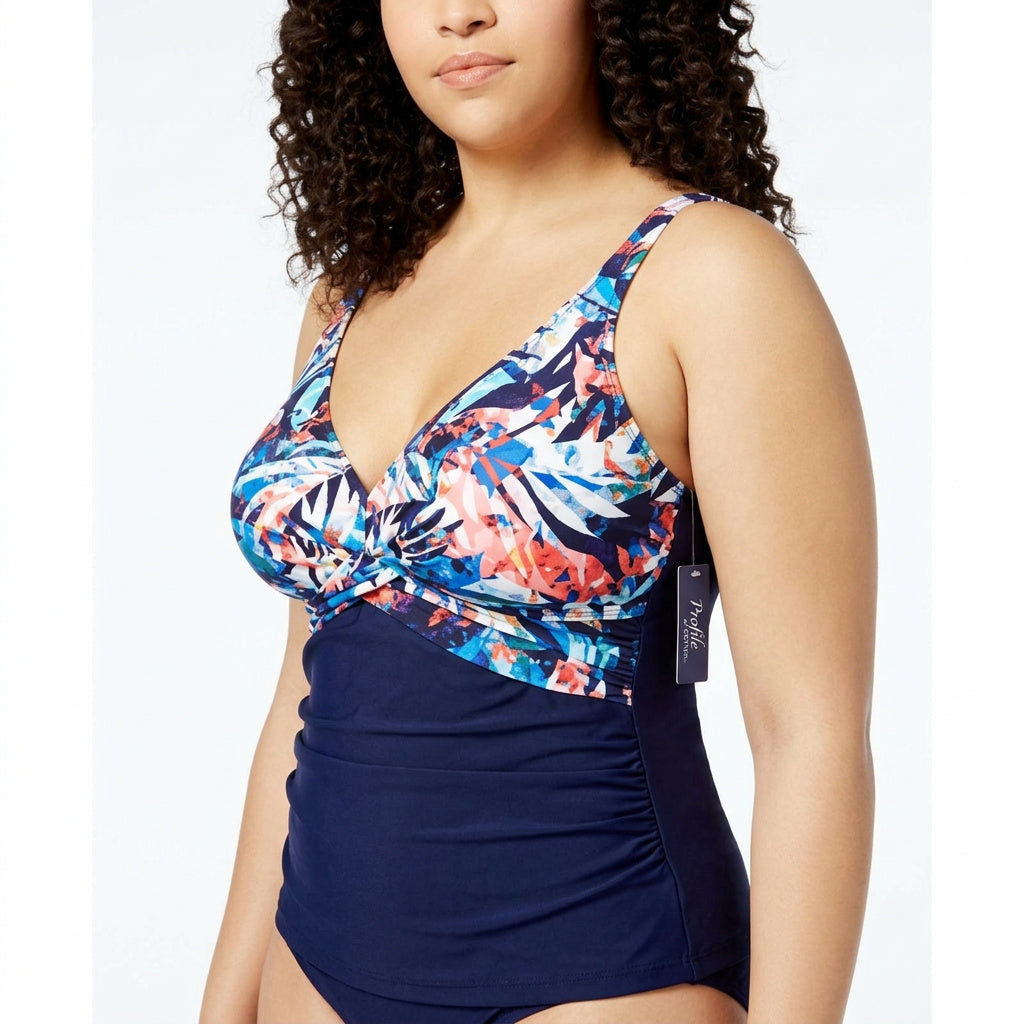 Profile by Gottex Women’s Plus Size Tahiti Tankini Top Swimsuit, Size 24 W
