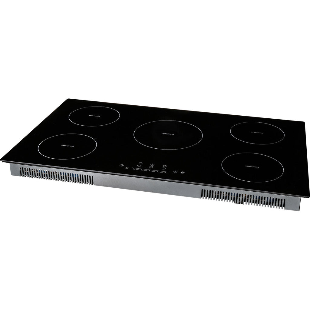 Electric Cooktop, 5 Burners, 36'' Induction Stove Top, Built-in Magnetic Cooktop 9200W, 9 Heating Level Multifunctional Burner, LED Touch Screen w/ Child Lock & Over-Temperature Protection