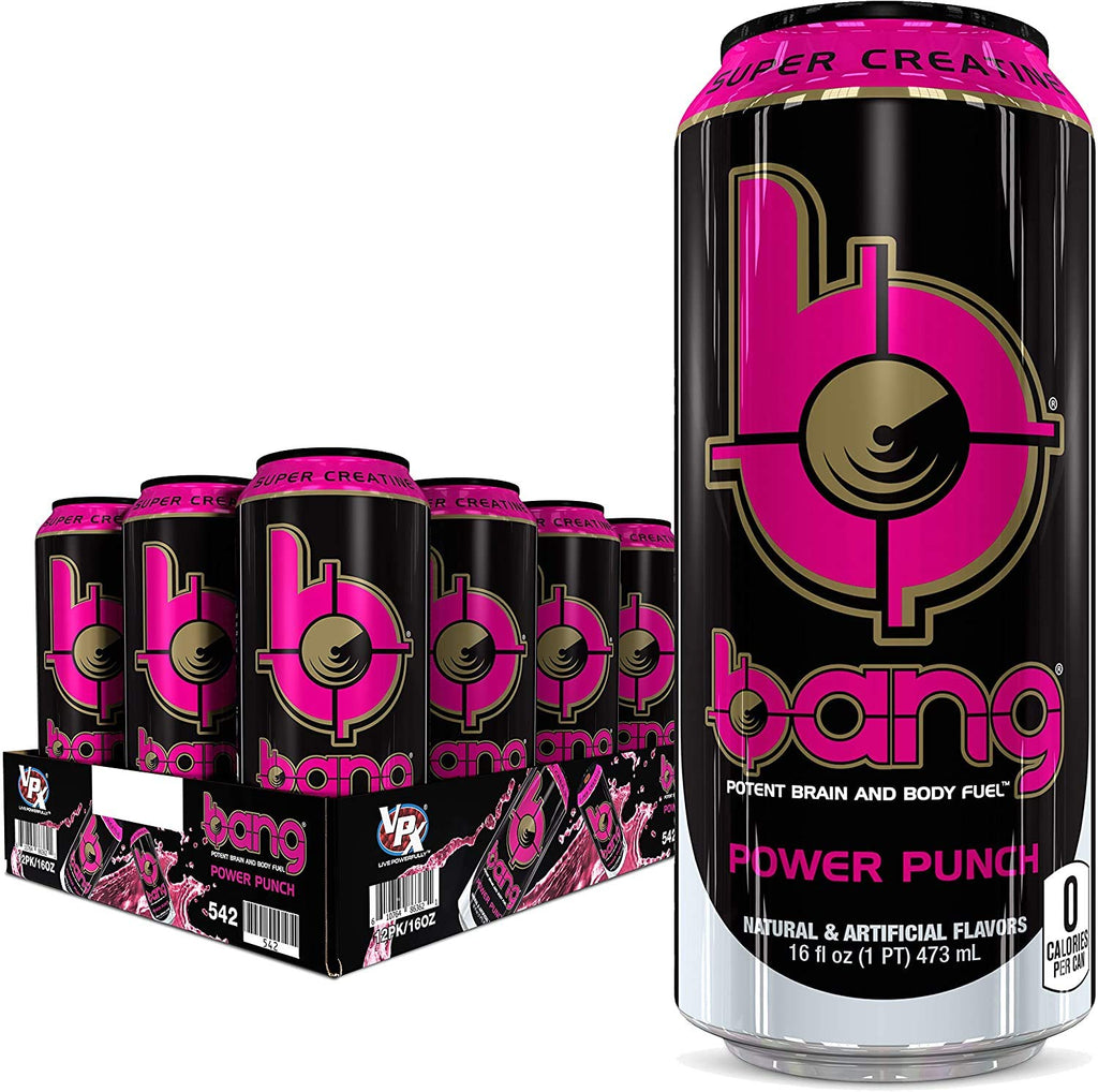 Bang Energy Power Punch Sugar-Free Energy Drink 16-Ounce (Pack of 12)