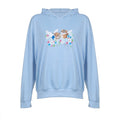 Cat Print Hooded Loose Pullover Casual Sweater for Women