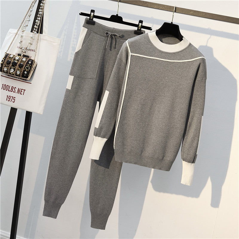 Fashionable Plus Size Sweater Knit Set for Women