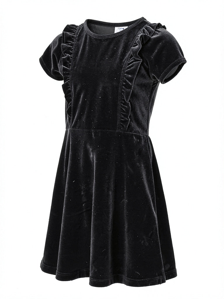 Epic Threads Little Girls Ruffled Velvet Dress, Size 6X