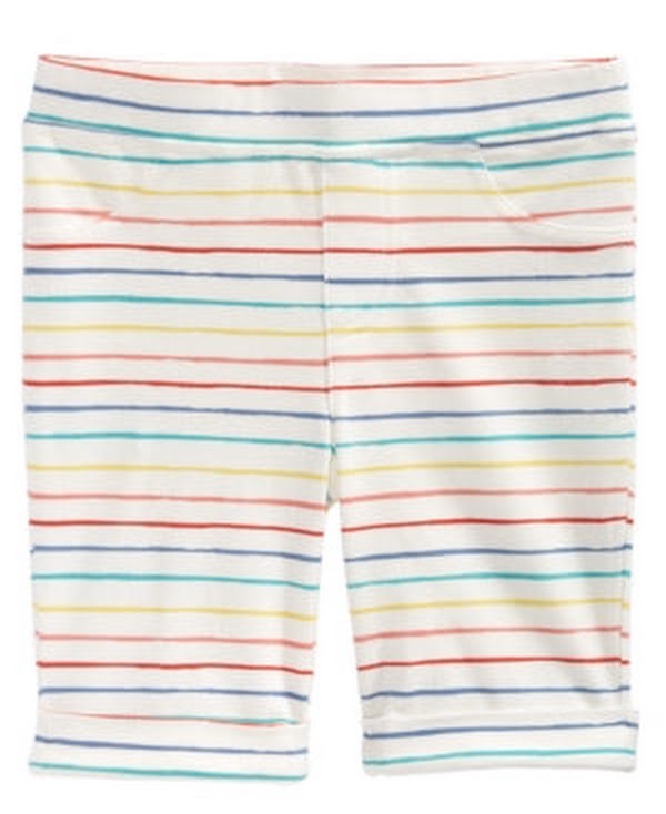 Epic Threads Toddler Girls Rainbow Striped Bermuda Shorts, Size 2T